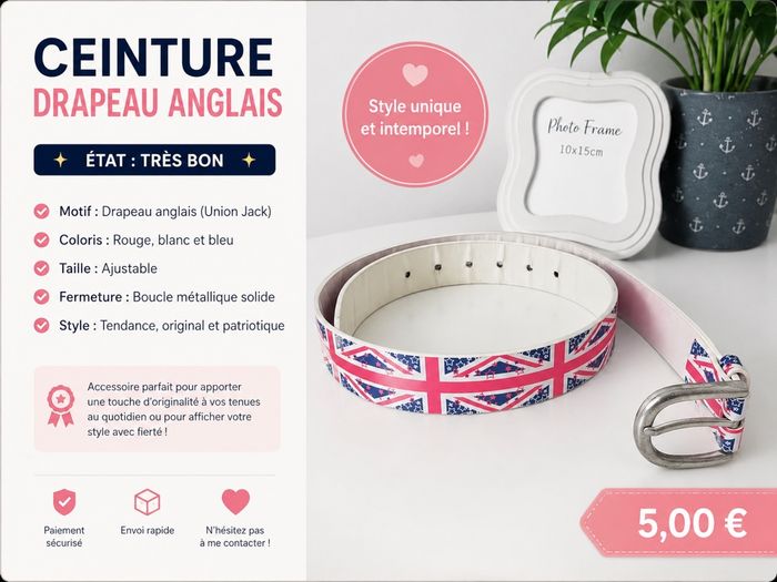 Ceinture drapeau anglais