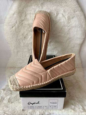 Espadrilles nudes, roses pales en simili cuir 41