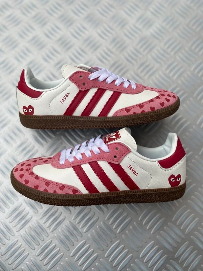 Adidas Samba OG X CDG Pink Hearts Rouge 37