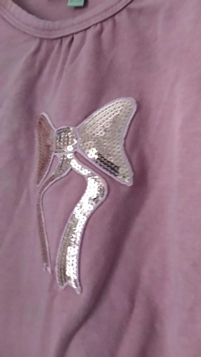 Haut Lisa Rose motif noeud strass 4 ans - photo numéro 4