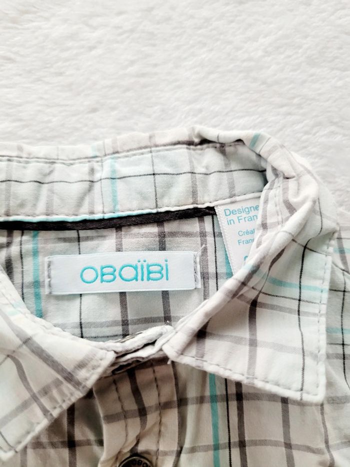 Chemise à carreaux manches longues - photo numéro 2