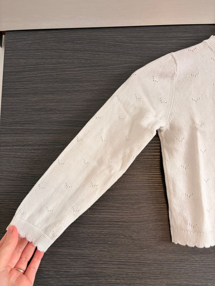 Gilet ajouré écru sergent major 5 ans - photo numéro 2