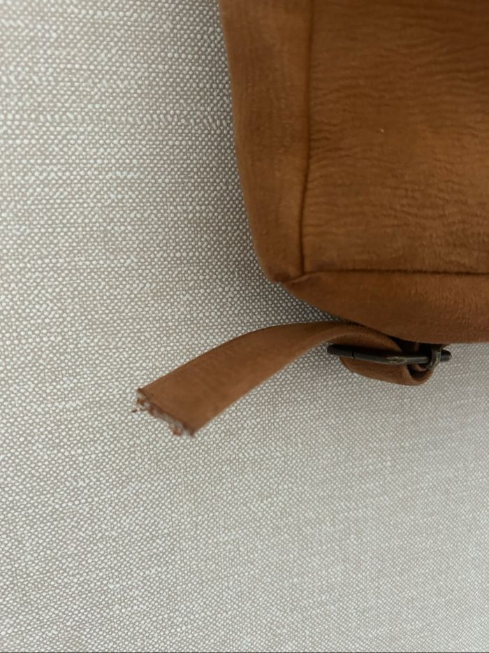 Cartable en simili cuir camel et Liberty - photo numéro 7
