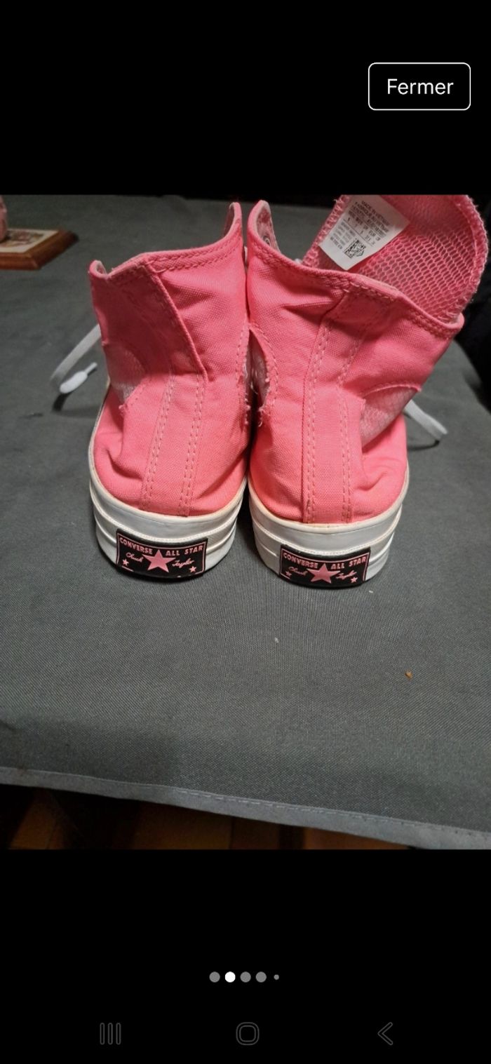 Converse rose taille 37,5 - photo numéro 2
