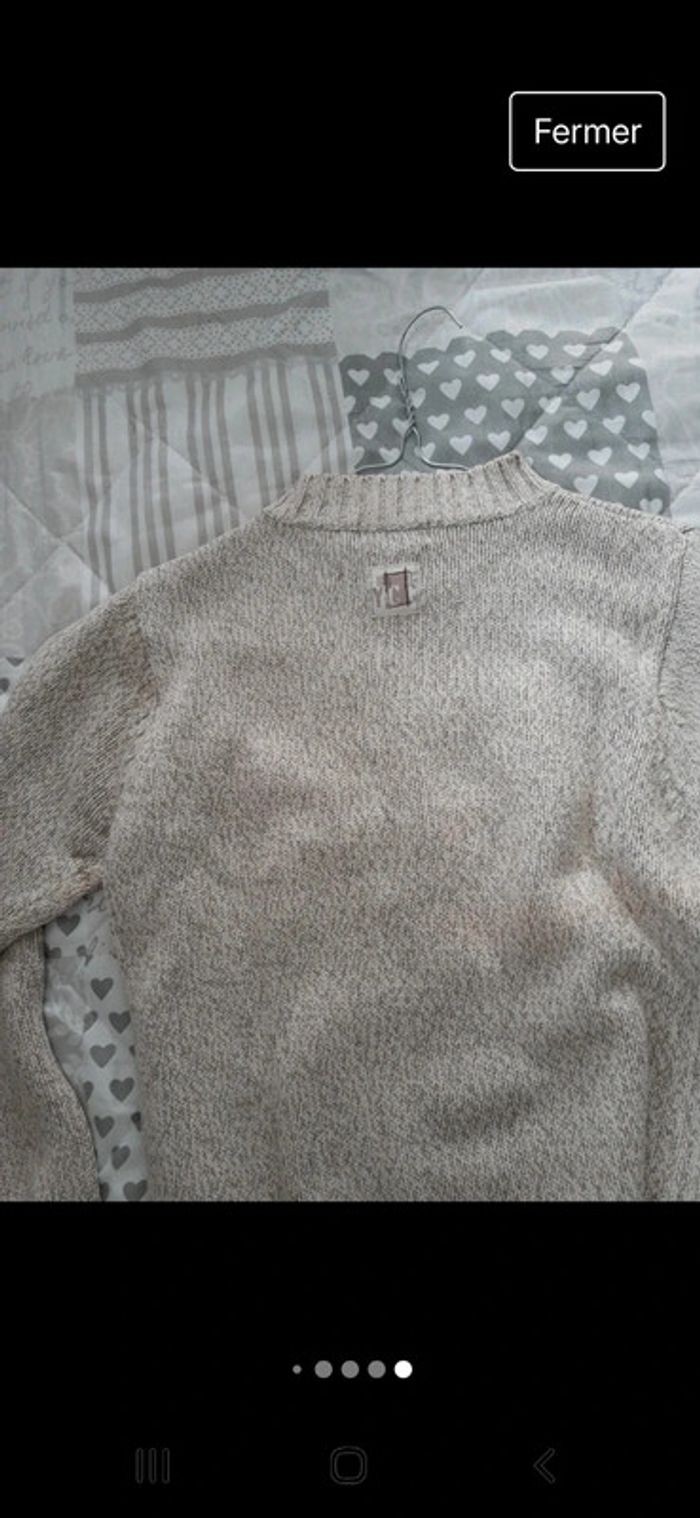 Pull chiné beige - photo numéro 6