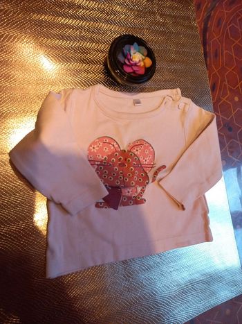 T-shirt souri en coton mauve pale 18 mois