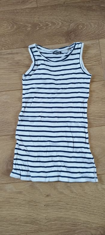Robe sans manches rayée bleu marine et blanc Influx - 6 ans