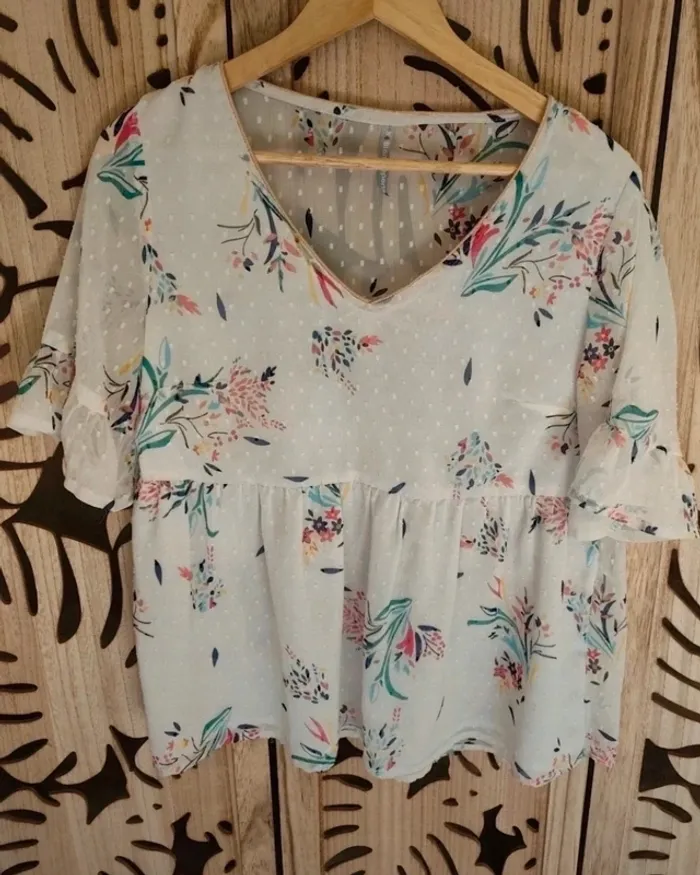 Blouse imprimée Col V T 40 Blancheporte - photo numéro 6