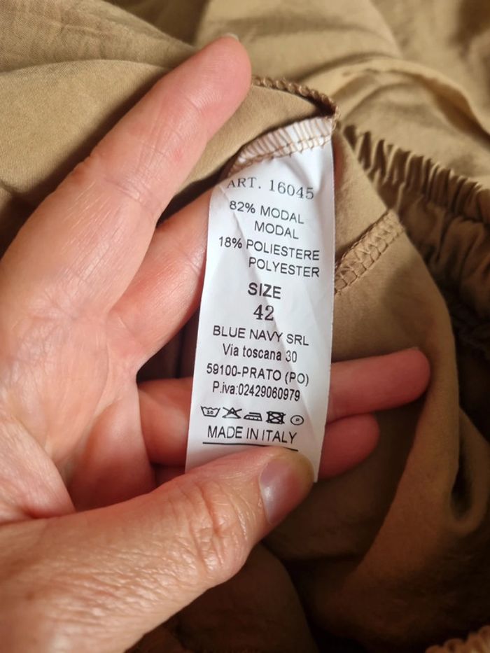 Pantalon fluide beige Renatto Bene - photo numéro 6