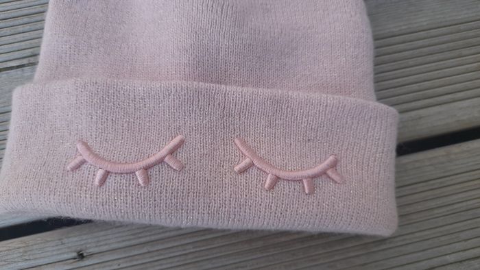 Bonnet rose pastel à paillettes - photo numéro 2