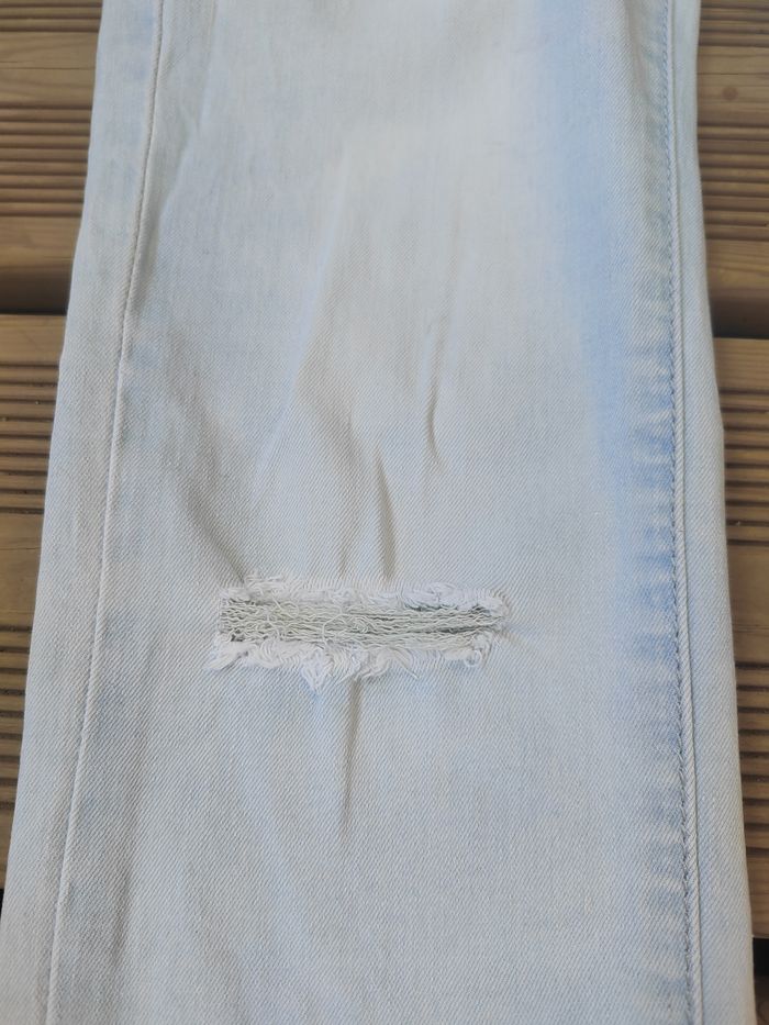 Jean Troué Bleu Clair Femme – Taille S/36  – Coupe Skinny – Look Tendance Y2K - photo numéro 3