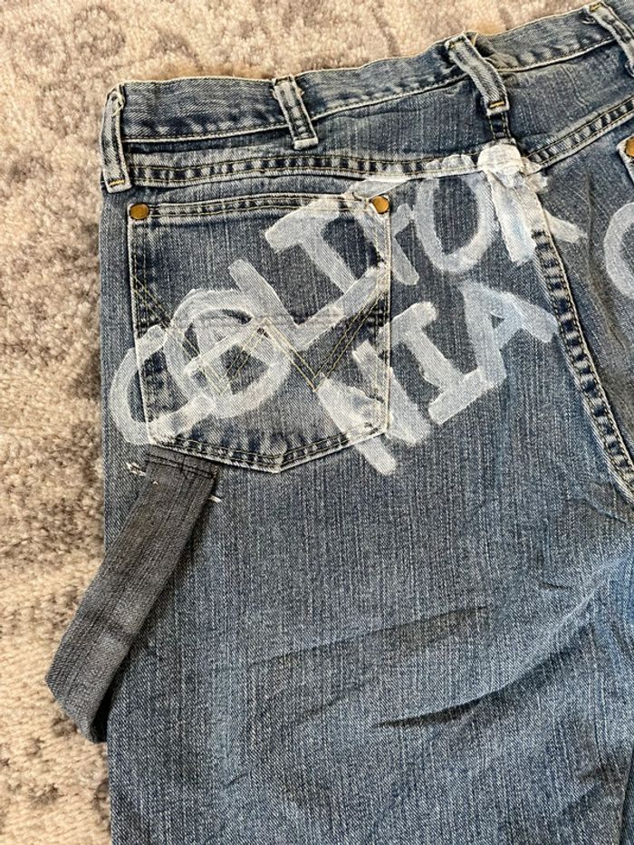 Jean baggy large California Girl Lil Peep handmade streetwear hip-hop y2k skater taille 33US - photo numéro 5