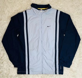 Veste Nike zip vintage année 2000 bleu - Nike logo brodé - Taille S