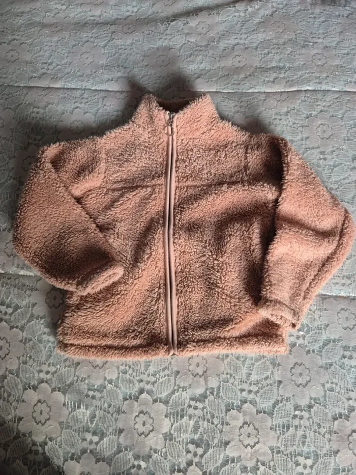 Gilet zip abricot T 5ans