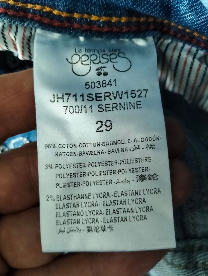 Jeans bleu W29 le temps des cerises - photo numéro 7