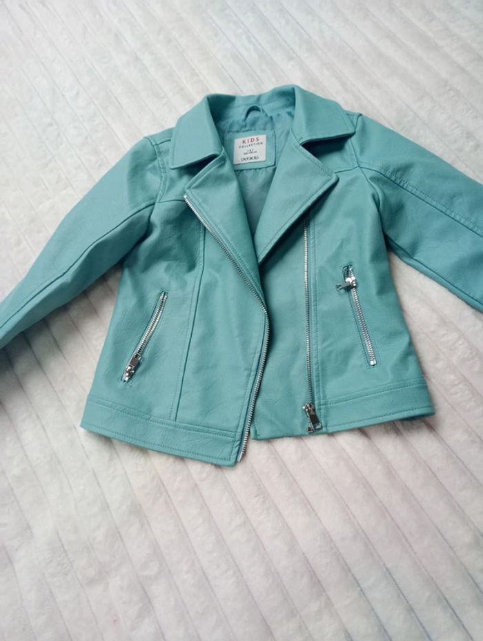 Veste Perfecto vert bleu 7 à 8 ans - photo numéro 3
