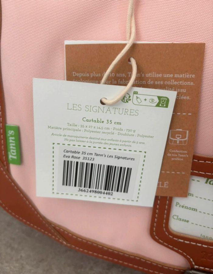 Cartable Tann's modèle Eva rose 35cm neuf - photo numéro 6