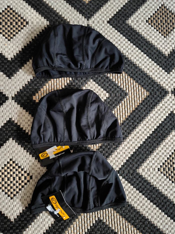 En lot ou à l'unité bonnet de bain optimum noir - photo numéro 2