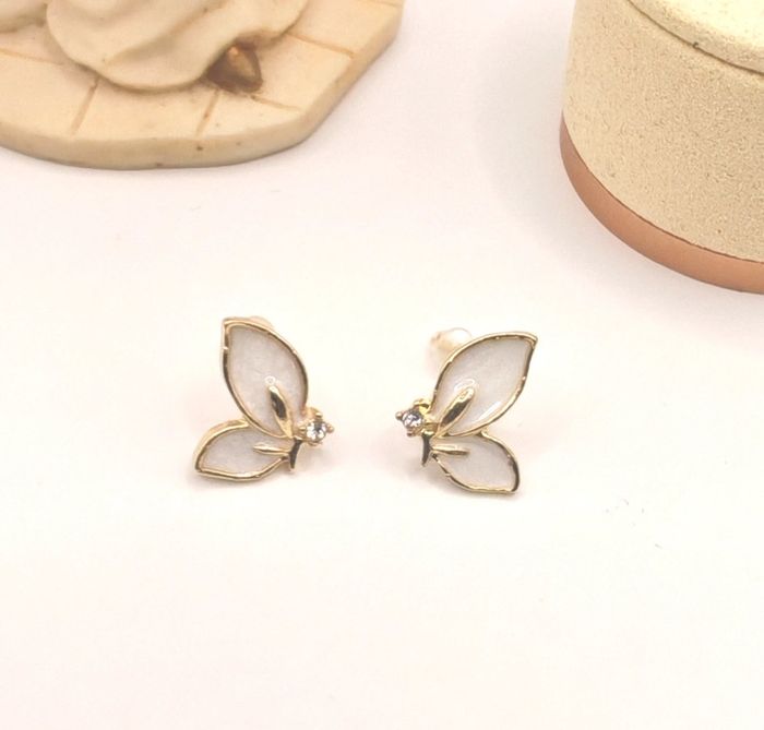 Boucles d'oreilles clous papillon