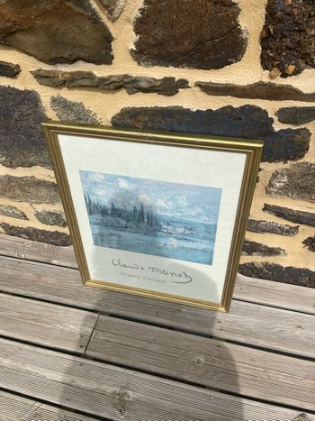 Cadre doré avec litogfaphier - Claude Monet 
