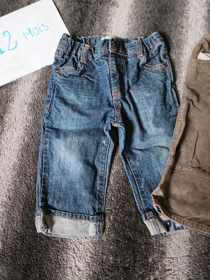 Lot de 2 pantalons 12 mois - photo numéro 3