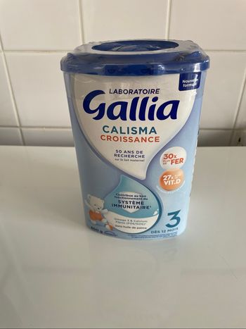 Lait gallia calissma croissance 3 ème âge