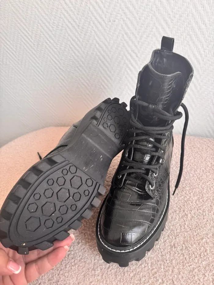 Bottes compenssées noires - photo numéro 3
