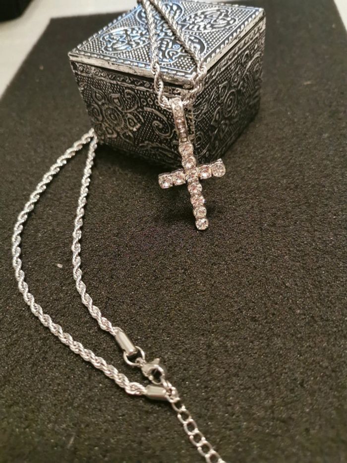 Collier et pendentif spirituel croix chrétienne - photo numéro 2
