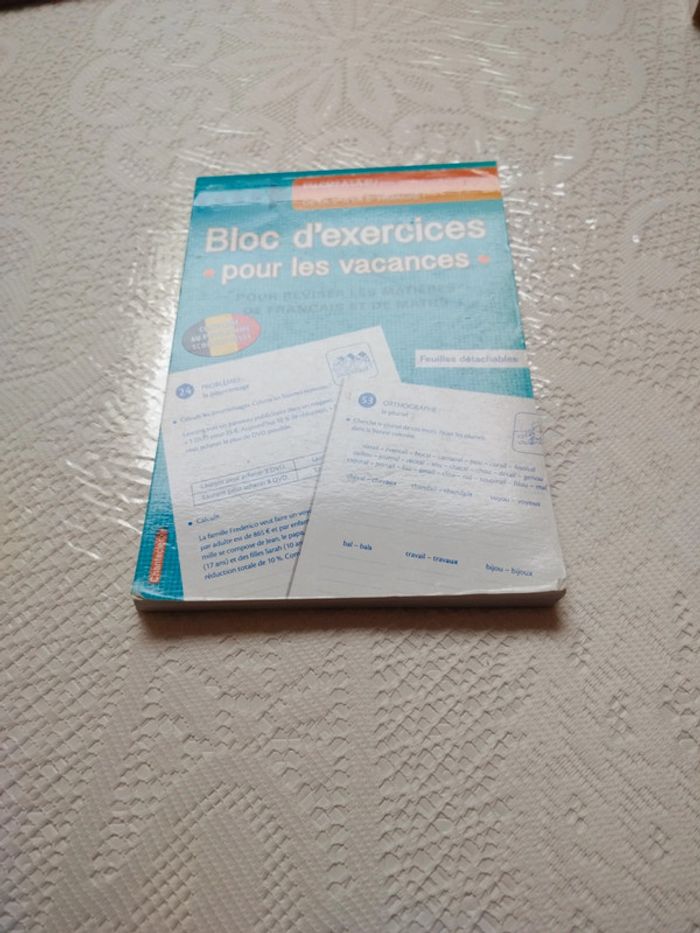 Bloc d'exercices pour les vacances