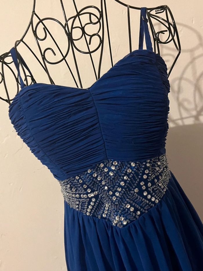 Sublime Robe de cérémonie Bleu Taille L 40 - photo numéro 3