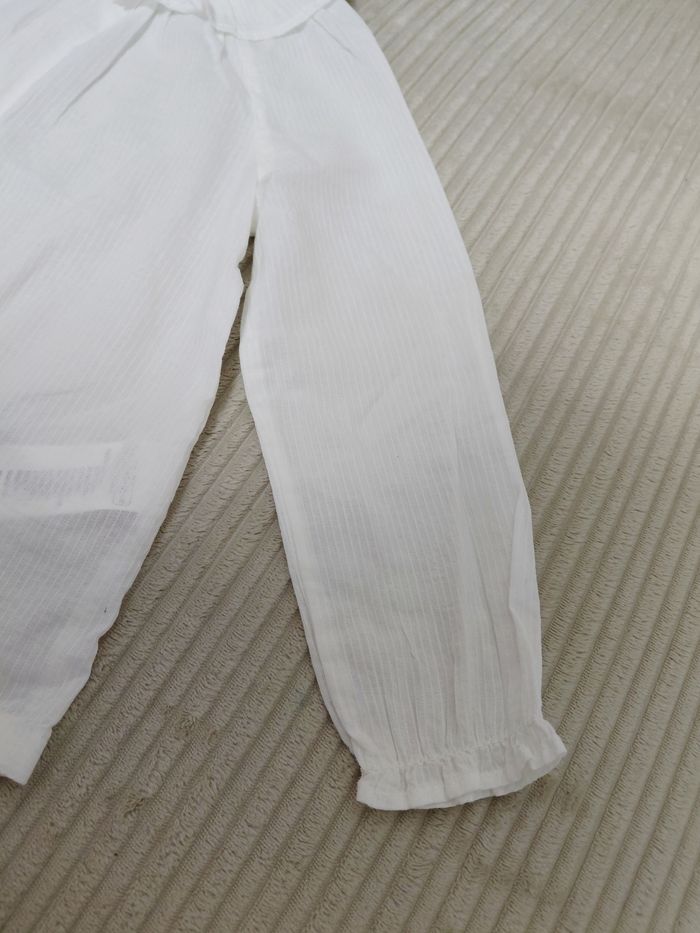 Blouse manches longues  blanche taille 36 mois - photo numéro 4