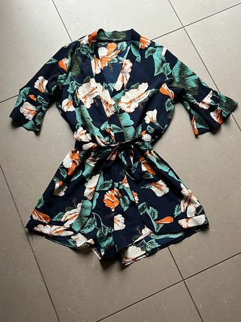 Combishort à fleurs S