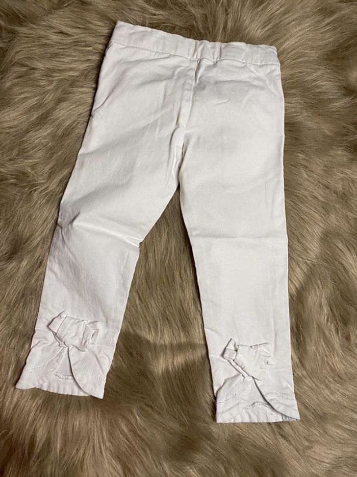 Pantalon blanc noeud