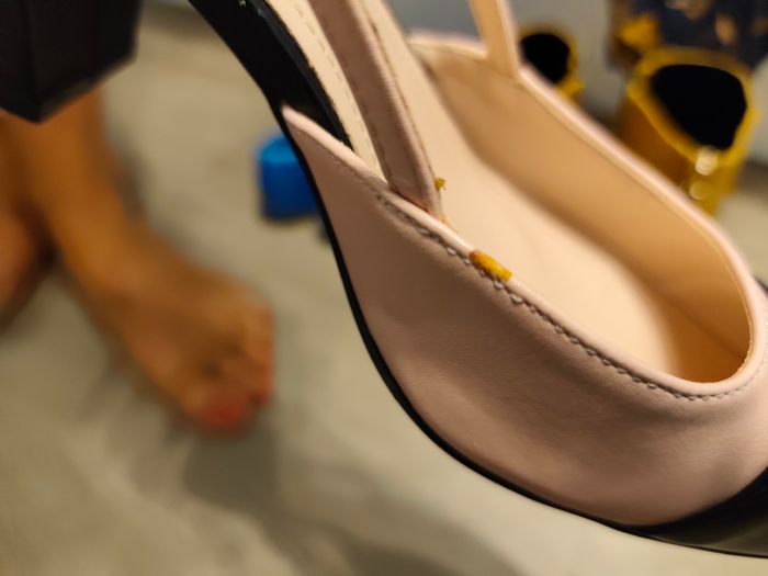 Sandales à talon rose et noir neuves 36 - photo numéro 4
