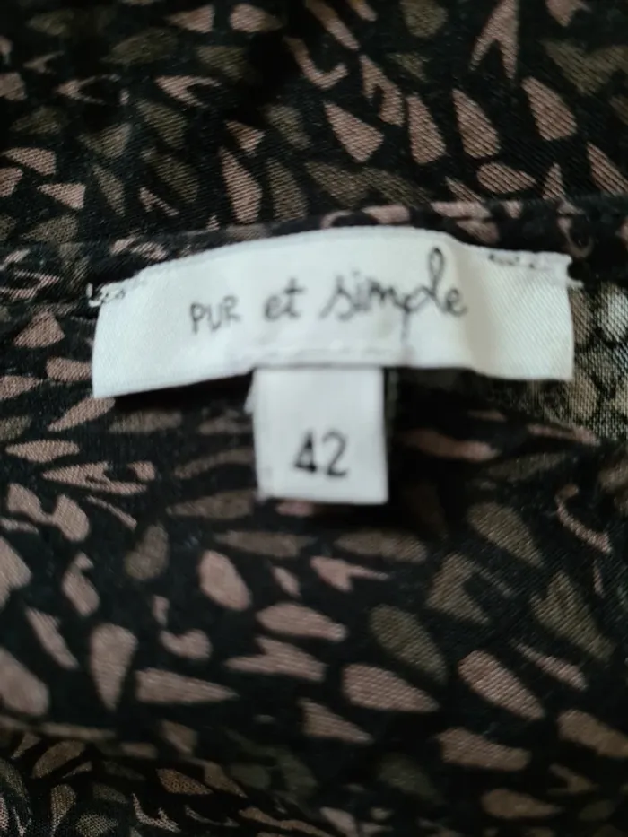 Blouse marron/noire Pur & Simple Taille 42 - photo numéro 5
