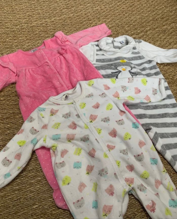 Lot de pyjama/grenoullières d’hiver bébé 3 mois