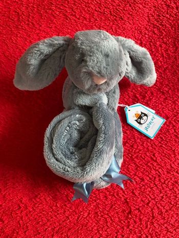 Jellycat doudou couverture lapin blue duesky neuf
