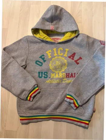 Sweat à capuche gris us Marshall taille M mais taille petit plutôt S