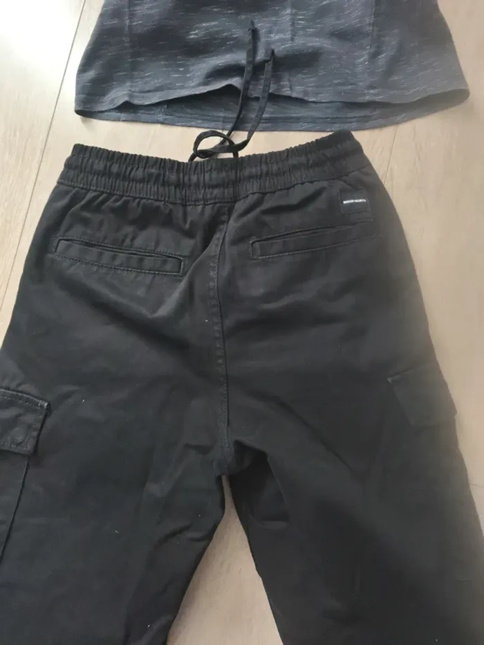 Pantalon cargo noir Bershka XS - photo numéro 8