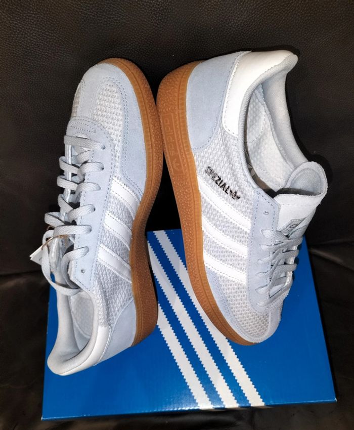 Baskets Adidas Spezial bimatières - bleu clair - photo numéro 6