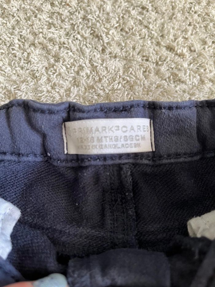 Pantalon souple bleu marine garçon taille 12-18 mois Primark - photo numéro 3