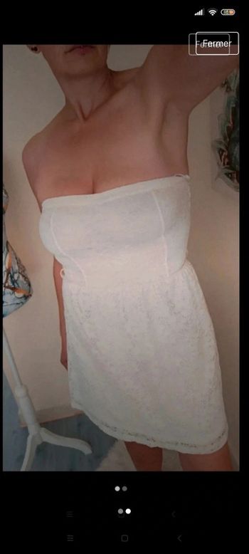 Robe bandeau t 40, blanche