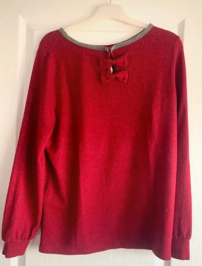 Pull léger rouge - photo numéro 4