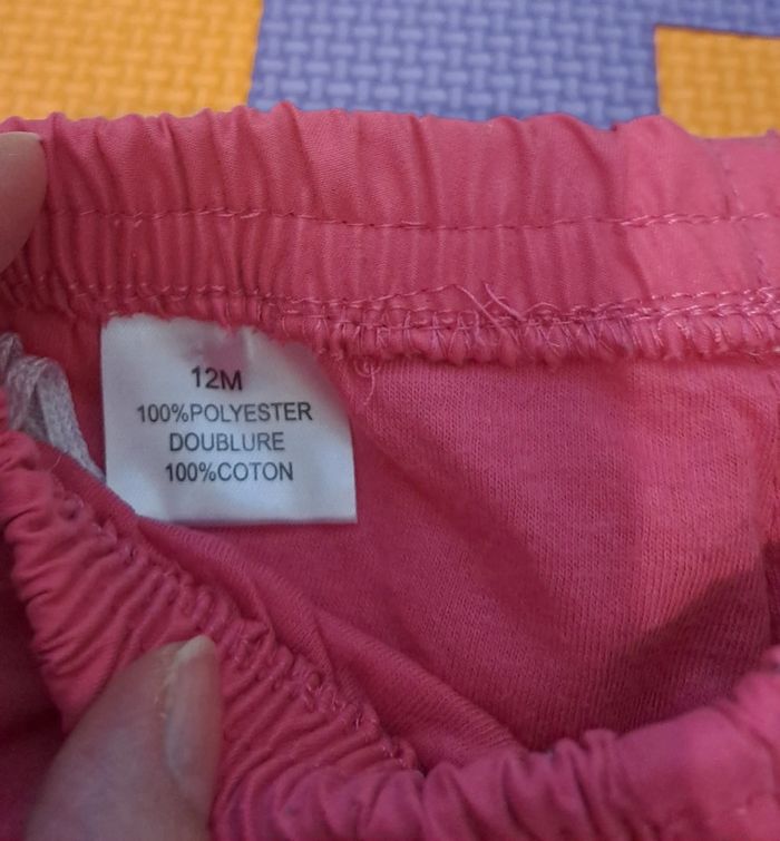 Pantalon rose fushia, taille 12 mois (74 cm) - photo numéro 3