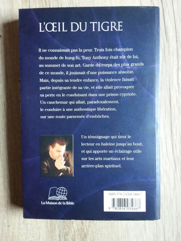 Livre "L'oeil du Tigre" Tony Anthony - photo numéro 2