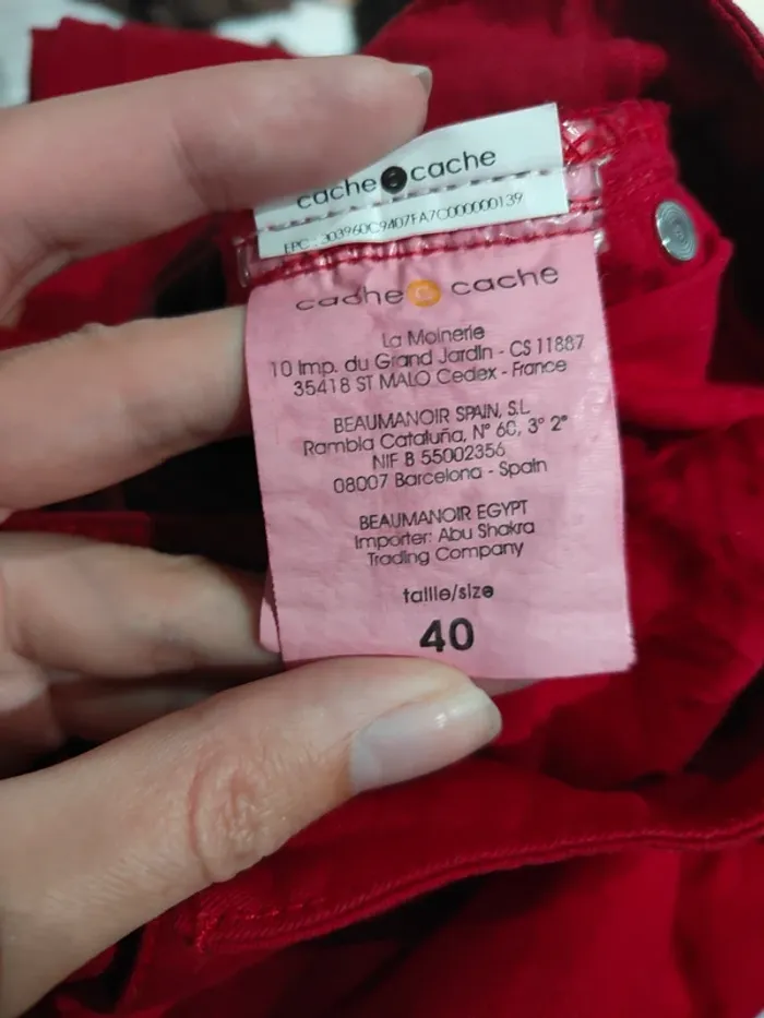 Pantalon neuf rouge slim - photo numéro 2