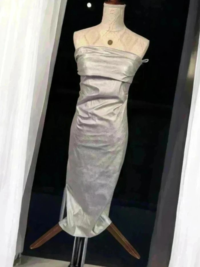 Robe bandeau argenté🌹 38🌹