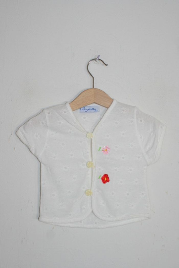 Gilet Clayeux blanc manches courtes