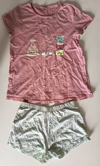 2 ensembles pyjamas short fille