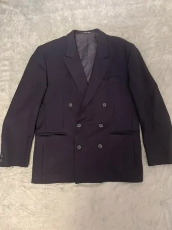 Blazer croisé homme – Création Dells Paris – Pure laine vierge Woolmark (Made in France)